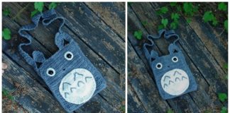 Totoro Purse Crochet Free Pattern - Kids Shoulder #Bags; Free #Crochet; Patterns