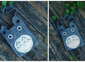 Totoro Purse Crochet Free Pattern - Kids Shoulder #Bags; Free #Crochet; Patterns