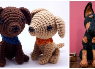 Amigurumi Little Dog Crochet Free Patterns - Crochet #Dog; #Amigurumi; Free Patterns