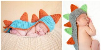 Baby Dino Photo Prop Crochet Free Patterns - Baby #Costume; Free #Crochet; Patterns