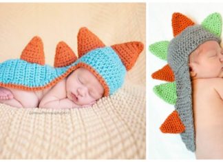 Baby Dino Photo Prop Crochet Free Patterns - Baby #Costume; Free #Crochet; Patterns