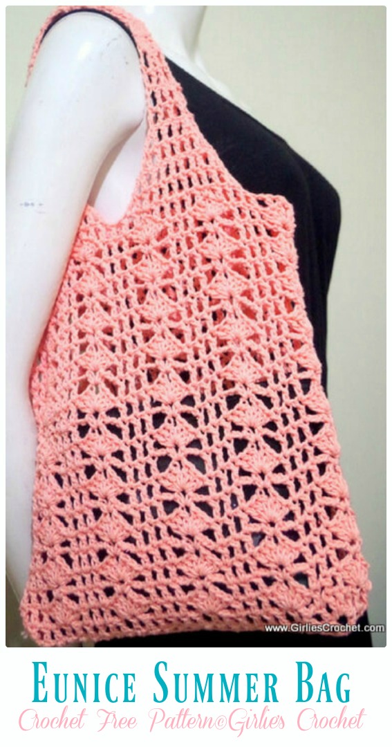 Eunice Summer Bag Crochet Free Pattern -  - Tote #Bag; Free #Crochet; Patterns