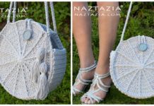 Lunaria Round Bag Crochet Free Pattern [Video] - Trendy #Handbag; Free Crochet Patterns