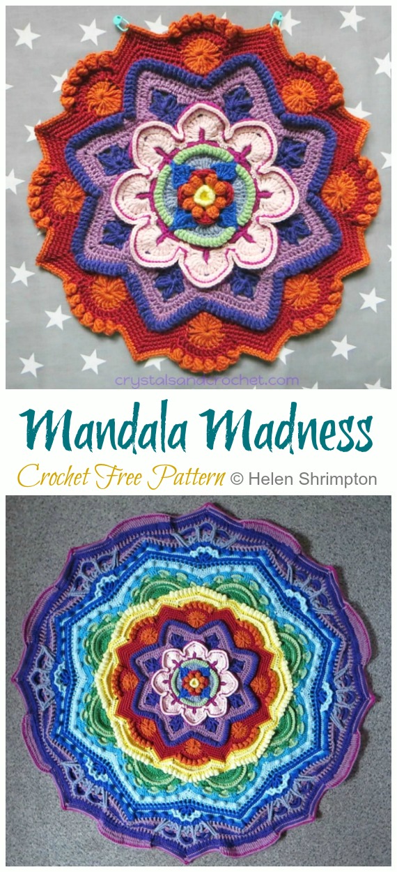 Mandala Madness Crochet Free Pattern - Enchanting Mandala Free Crochet Patterns