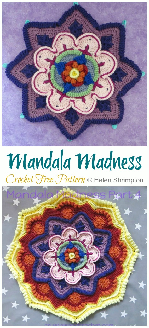 Mandala Madness Crochet Free Pattern - Enchanting Mandala Free Crochet Patterns