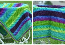 Mosaic Baby Stroller Blanket Crochet Free Pattern [Limited Time] - Mosaic #Blanket; Free #Crochet; Patterns