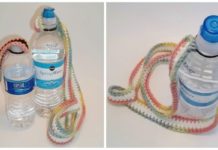 O-Ring Water Carrier Crochet Free Pattern - Water Bottle Holder Free #Crochet; Patterns