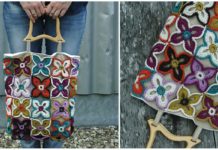 Peacock Butterfly Bag Crochet Free Pattern - Tote #Bag; Free #Crochet; Patterns