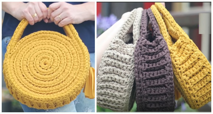 Crochet Easy Round Bag | Crochet handbags patterns, Crochet bag pattern  free, Crochet purse patterns