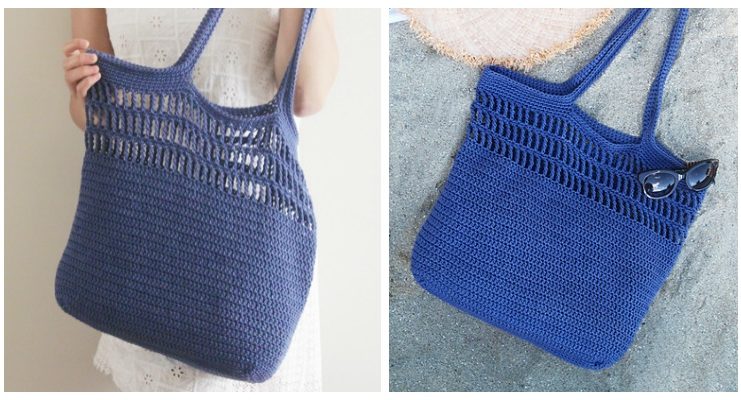 Soho Tote Bag Crochet Free Pattern [Video]] - Beach #Bag; Free #Crochet; Patterns