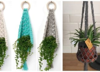 Plant Hanger Crochet Free Patterns - Hanging #Planter; Cozy Free #Crochet; Patterns