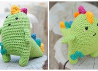 Amigurumi Pistachio the dinosaur Crochet Free Pattern - Free #Amigurumi; #DinosauR; Toy Softies Crochet Patterns