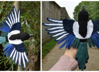 Amigurumi Magpie Bird Crochet Free Pattern- Crochet #Bird; #Amigurumi; Free Patterns