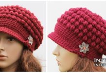 Bobble Cowboy Hat Free Crochet Pattern [Video]- Cowboy #Sunhat; Free #Crochet; Patterns