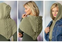 Cable Hooded Cowl Crochet Free Pattern - Women #Cowl; Free #Crochet; Pattern