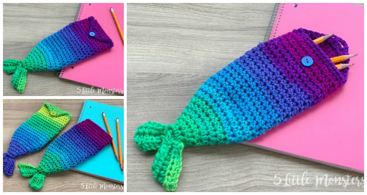 crochet pencil pouch