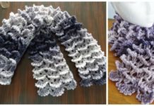 Picot Shell Stitch Scarf Crochet Free Pattern [Video] - Rectangle Long #Scarf; Free #Crochet; Patterns