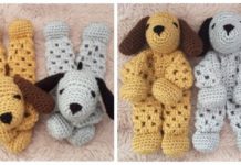 Puppy Dog Granny Hexagon Lovey Crochet Free Pattern- Baby #Lovey; #Blanket; Security Comforter Free #Crochet; Patterns