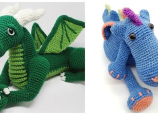 Amigurumi Dragon Crochet Free Patterns- Free #Amigurumi; #Dragon; Toy Softies Crochet Patterns