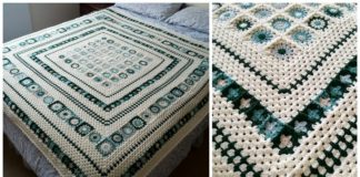 Grace Granny Blanket Crochet Free Pattern- #Granny; Square #Blanket; Free #Crochet; Patterns