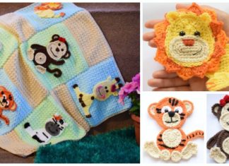 Jungle Friends Blanket Crochet Free Pattern - #Crochet; Kids #Animal; Blanket Free Patterns Kids Gifts