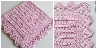 Mayflower Baby Blanket Crochet Free Pattern - Shell Stitch #Blanket; Free #Crochet; Patterns