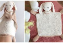 Sleepy Bunny Lovey Crochet Free Pattern- Baby #Lovey; #Blanket; Security Comforter Free #Crochet; Patterns