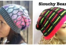 Stained Glass Slouch Hat Crochet Free Pattern - Slouchy Hat Free #Crochet; Patterns