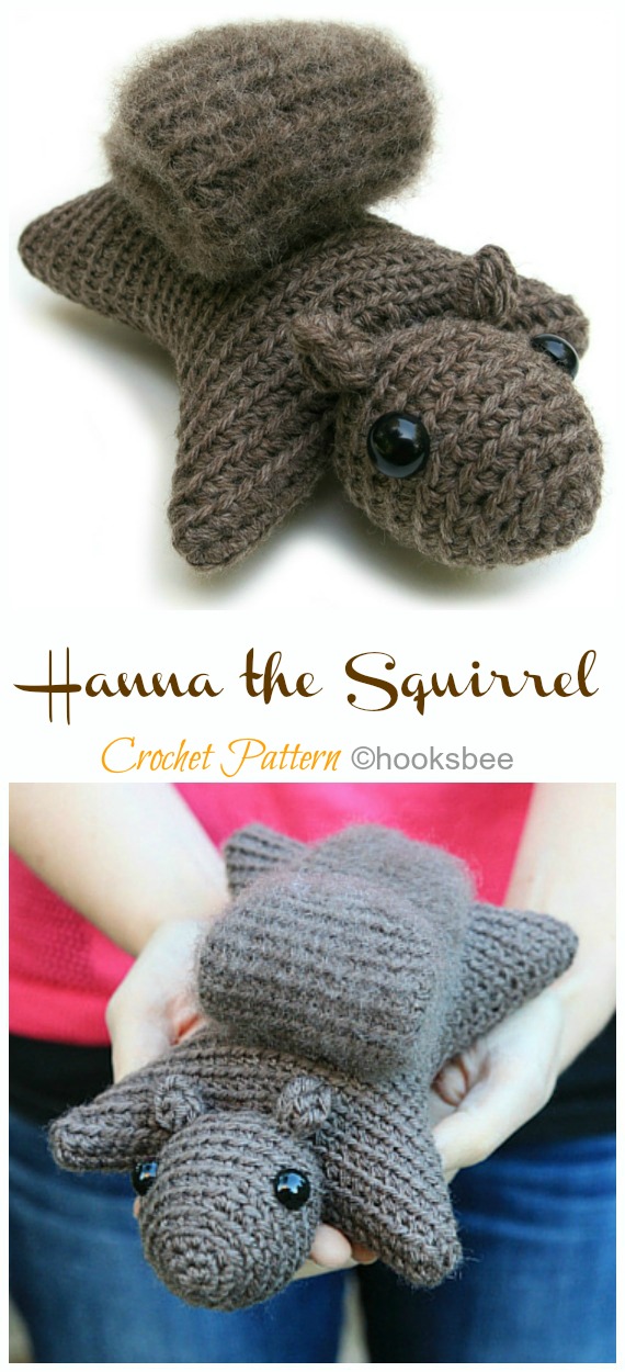 Amigurumi Hanna the Squirrel Crochet Pattern -  Crochet Woodland Animal #Amigurumi; Patterns