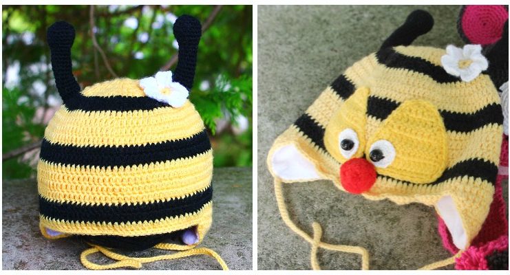 Baby Bumble Bee Hat Crochet Free Patterns - #Beanie; Hat Free #Crochet; Patterns