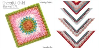 Cheerful Child Granny Blanket Crochet Free Pattern - #Granny; Square #Blanket; Free #Crochet; Patterns