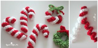 Christmas Candy Canes Ornament Crochet Free Patterns [Video] - Crochet Free Patterns - Christmas Ornament Free #Crochet; Patterns