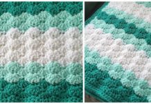 Easy Shell Stitch Blanket Crochet Free Pattern [Video] - Shell Stitch Throw #Blanket; Free #Crochet; Patterns