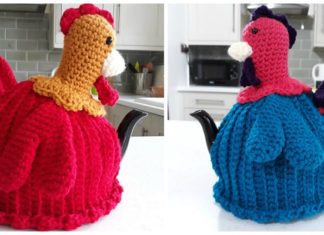 Red Rooster Tea Cosy Crochet Free Pattern - Teapot Cozy Free #Crochet; Patterns