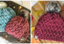 Alpine Beanie Hat Crochet Free Pattern - Adult Beanie #Hat; #Crochet; Free Patterns