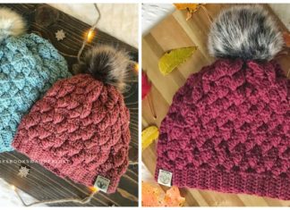 Alpine Beanie Hat Crochet Free Pattern - Adult Beanie #Hat; #Crochet; Free Patterns