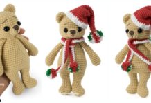 Amigurumi Christmas Bear Crochet Free Patterns- Free #Amigurumi; #Bear; Toy Softies Crochet Patterns