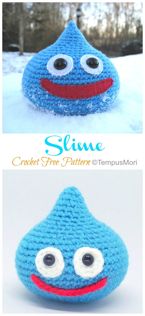 Amigurumi Slime Crochet Free Pattern - Free #Amigurumi; Baby Toy Softies Crochet Patterns