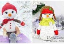 Amigurumi Snowman Crochet Free Patterns - Crochet #Snowman #Amigurmi; Free Pattern