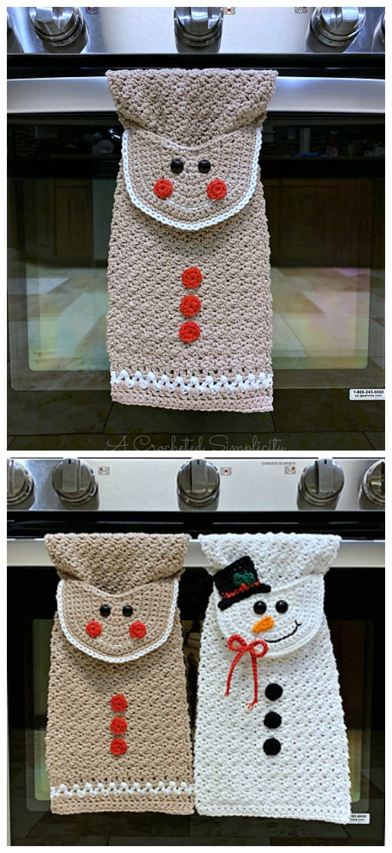 HowtoMakes Christmas Kitchen Towel Crochet Free Patterns 02 