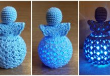 Christmas Angel Light Crochet Free Patterns- #Doll; Crochet #Amigurumi; Free Pattern