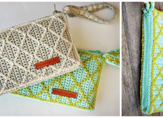 Handy Clutch Purse Crochet Free Pattern - #Clutch; Purse Bag Free #Crochet; Patterns