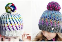 Northern Lights Beanie Hat Crochet Free Pattern - Adult Beanie #Hat; #Crochet; Free Patterns