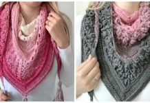 Vela Flower Friend Shawl Crochet Free Pattern - Women Lace #Shawl; Free #Crochet; Patterns