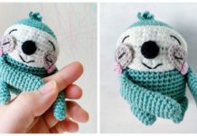 Amigurumi Sleepy Sloth Crochet Free Patern - Free #Amigurumi; #Sloth; Toy Softies Crochet Patterns