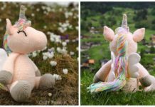 Amigurumi Winged Unicorn Crochet Free Pattern - Crochet #Unicorn; #Amigurmi; Free Pattern