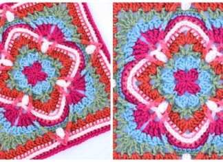 Cheers Afghan Block Crochet Free Pattern - Afghan #Block; Square Free #Crochet; Patterns