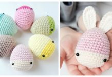 Easter Bunny Eggs Crochet Free Pattern - #Amigurumi; Bunny Free Crochet Patterns