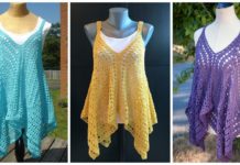 Kanata Kerchief Tank Top Crochet Free Pattern - Women Summer #Top Free #Crochet; Patterns