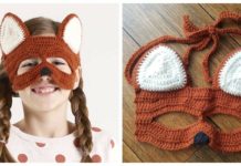 Kids Animal Mask Crochet Free Pattern - Kids #Accessory; Gift Free #Crochet; Patterns